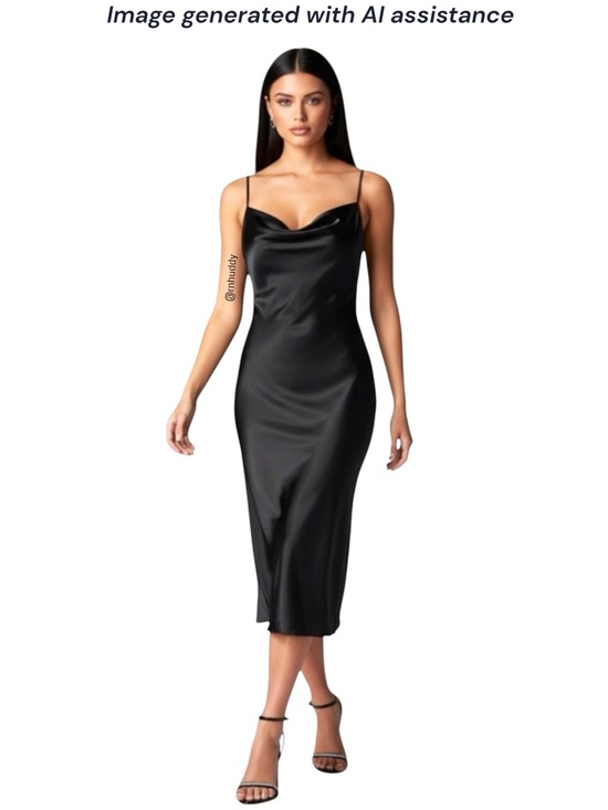 bebe Dresses & Skirts - Bebe M black satin midi slip dress